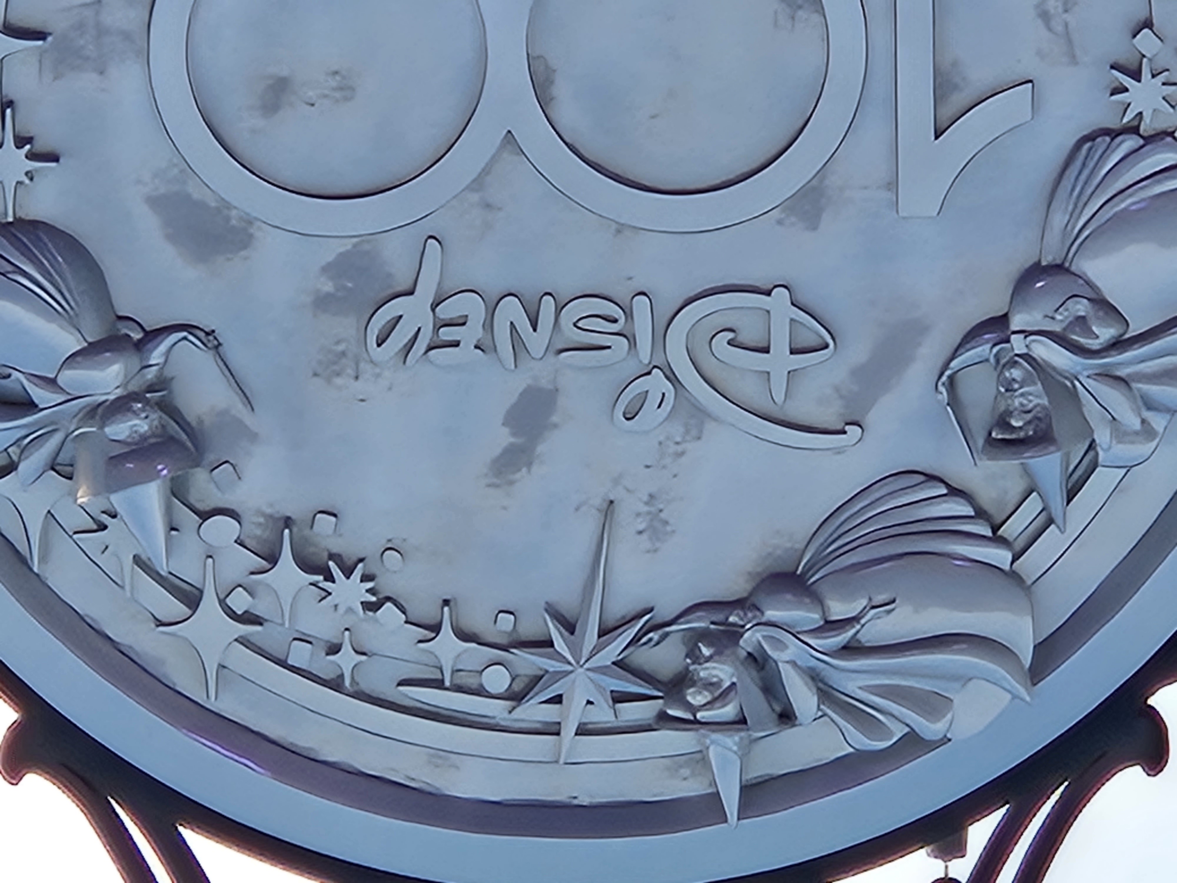 Disney 100 Years of Wonder sign above Disney California Adventure Park at 20X